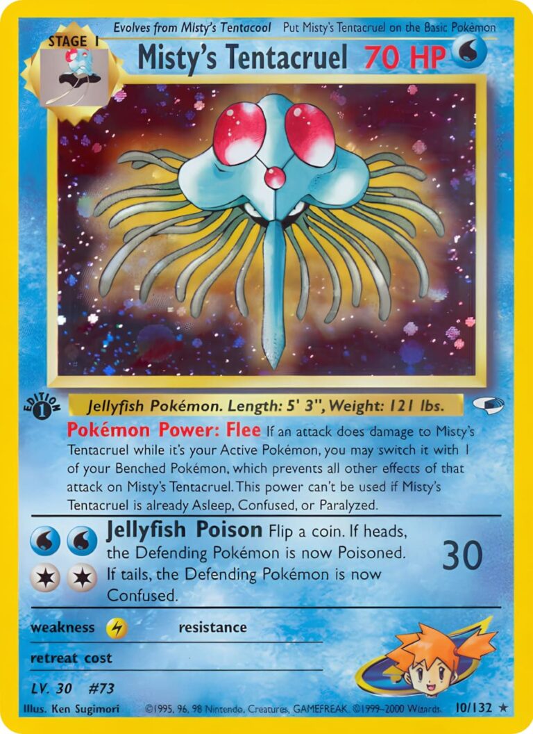 Mistys-Tentacruel-10-132-Gym-Heroes-Holo-Pokémon-Karte-Englisch-TCG-Sammelkartenspiel-2000