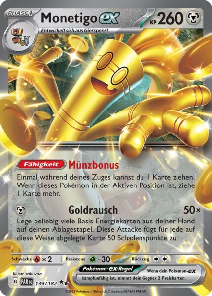 Monetigo-ex-139-182-Karmesin-Purpur-Paradoxrift-Pokémon-Karte-Deutsch