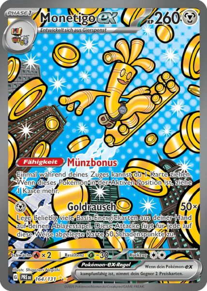 Monetigo-ex-164-131-Prismatische-Entwicklungen-Special-Illustration-Rare-Pokémon-Karte-Deutsch-TCG