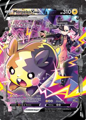 Morpeko-V-UNION-Große-XXL-Jumbo-Pokémon-Karte-Zenit-der-Könige