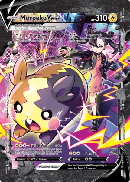 Morpeko-V-UNION-Große-XXL-Jumbo-Pokémon-Karte-Zenit-der-Könige