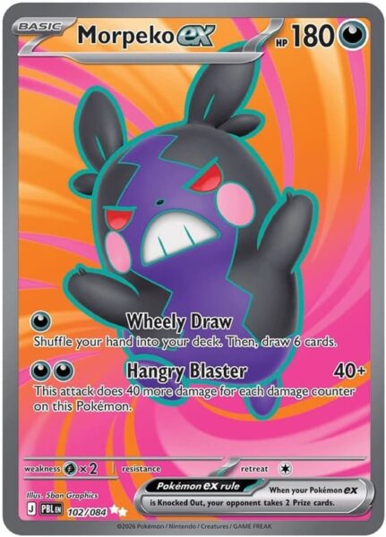 Morpeko-ex-102-084-Pitch-Black-Dunkelnacht-Full-Art-Pokémon-Karte-Englisch-neu