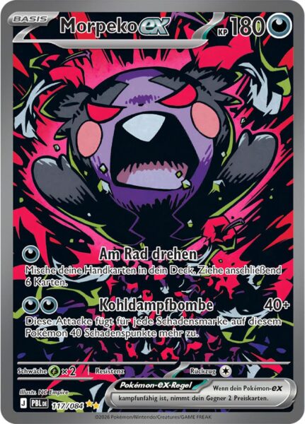 Morpeko-ex-117-084-PBL-DE-Dunkelnacht-Illustration-Rare-Pokémon-Karte-Deutsch