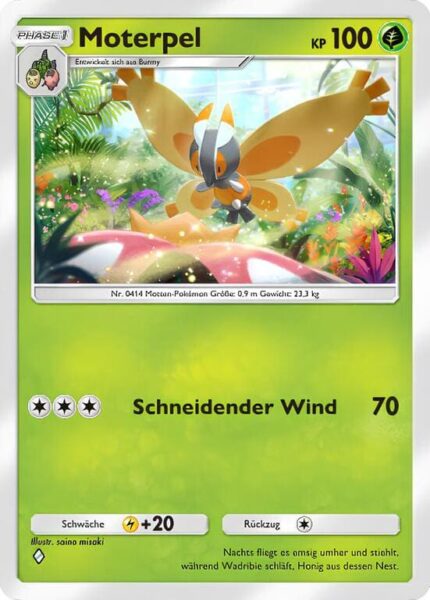 Moterpel-010-069-B1a-Feuerrote-Flammen-Pokémon-Karte-Deutsch