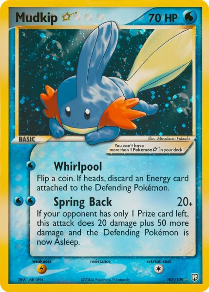 Mudkip-Goldstar-107-109-EX-Team-Rocket-Returns-Pokémon-Karte-Englisch-Hydropi