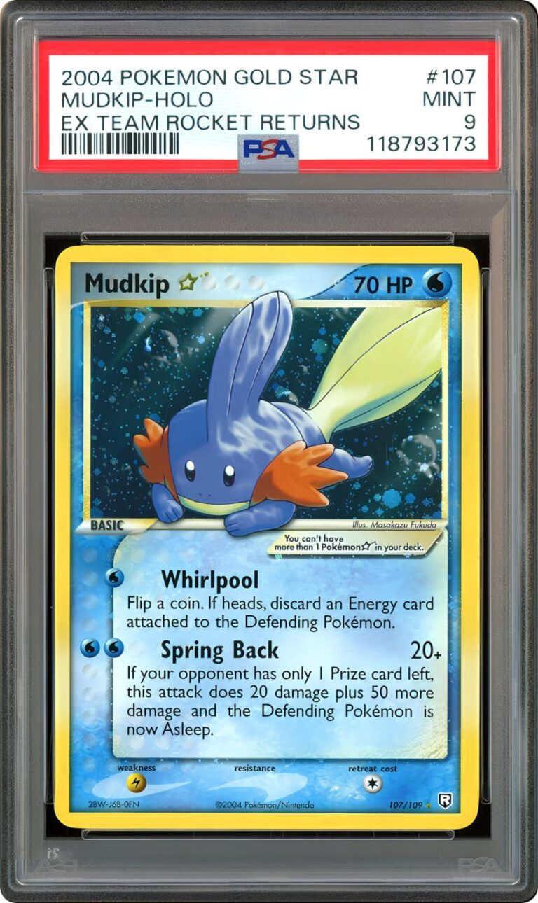 Mudkip-Goldstar-107-109-EX-Team-Rocket-Returns-Pokémon-Karte-Englisch-PSA-9