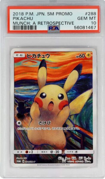 Munch-Scream-Pikachu-288-SM-P-Promo-Pokémon-Karte-Japanese-PSA-10