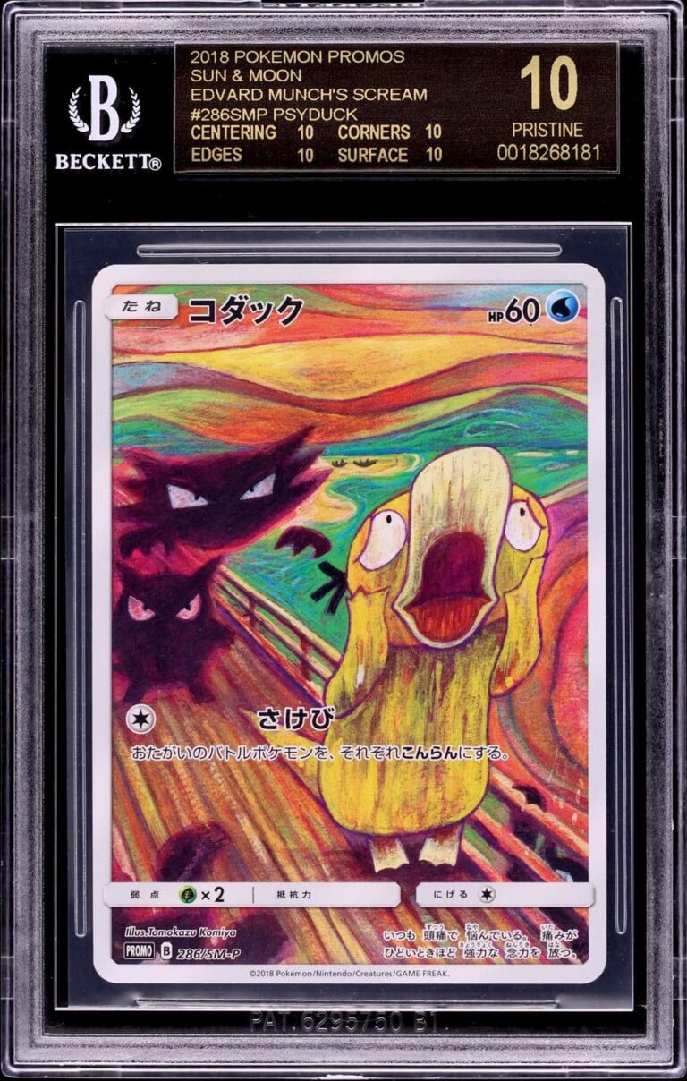 Munch-Scream-Psyduck-Enton-208-SM-P-Promo-Pokémon-Karte-Japan-BGS-10-Black-Label