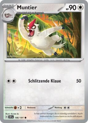 Muntier-146-191-SSP-DE-Karmesin-Purpur-Stürmische-Funken-Pokémon-Karte-Deutsch-TCG