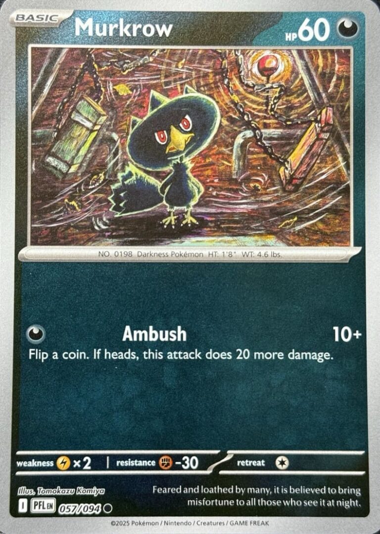 Murkrow-057-094-Phantasmal-Flames-Fatale-Flammen-Pokémon-Karte-Englisch
