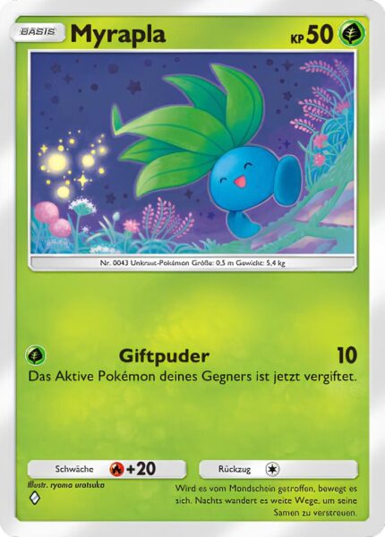 Myrapla-001-161-Weisheit-von-Meer-und-Himmel-A4-Pokémon-TCG-Sammelkartenspiel-Pocket-Karte