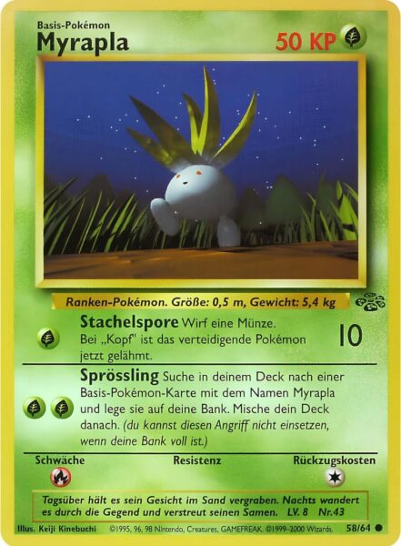Myrapla-58-64-Dschungel-Pokemon-Karte-Deutsch-1999