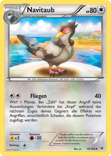 Navitaub-79-108-XY-Drachenleuchten-Pokémon-Karte-Deutsch-TCG-Sammelkartenspiel