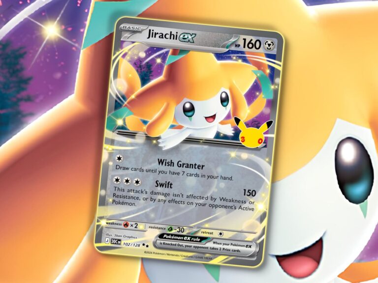 Neue-Pokemon-Karte-Jirachu-ex-30-Jahre-enthüllt-Jubiläum-30th-Celebration-Sammelkartenspiel-TCG