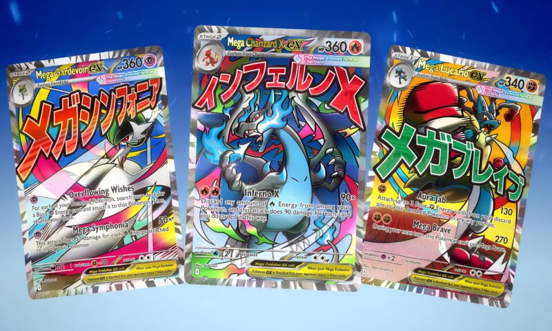 Neue-Pokémon-Karten-Mega-Glurak-ex-Mega-Attack-Rare-Seltenheit