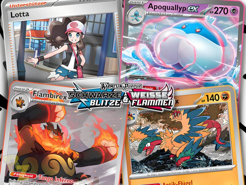 Neue-Pokémon-Karten-Schwarze-Blitze-Weiße-Flammen-Karmesin-Purpur-TCG-Sammelkartenspiel