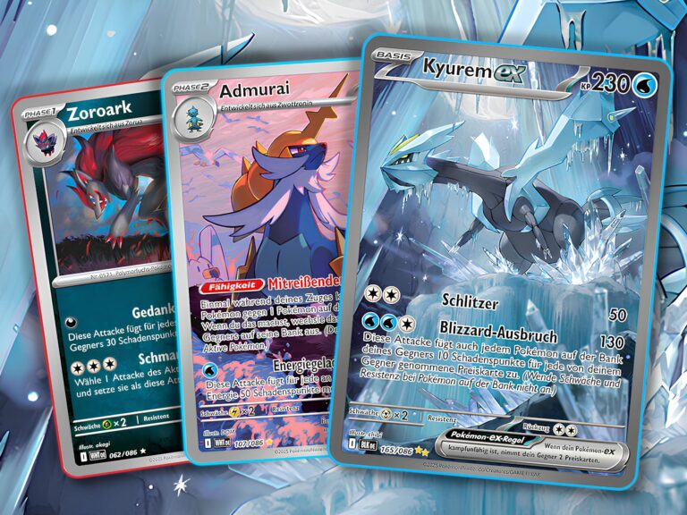 Neue-Pokémon-Karten-Schwarze-Blitze-Weiße-Flammen-Kyurem-Admurai-Zoroark-TCG-Sammelkartenspiel