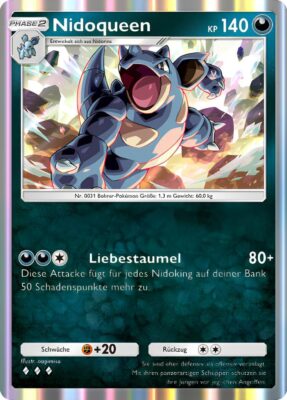 Nidoqueen-168-Pokémon-TCG-Sammelkartenspiel-Pocket-Unschlagbare-Gene-Digitale-Karte-2024