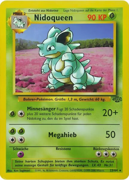 Nidoqueen-23-64-Dschungel-Pokemon-Karte-Deutsch-1999
