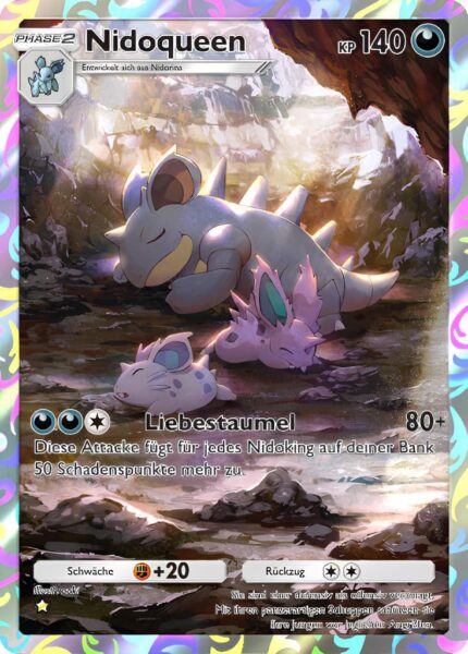 Nidoqueen-240-Illustration-Rare-Pokémon-TCG-Sammelkartenspiel-Pocket-Unschlagbare-Gene-Digitale-Karte-2024