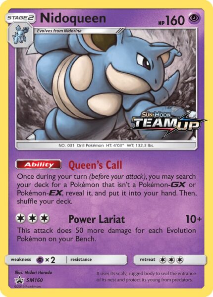 Nidoqueen-SM160-Team-Up-Prerelease-Promo-Pokémon-Karte-Englisch