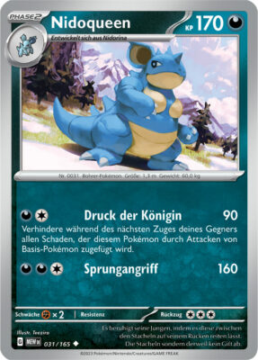 Nidoqueen_031-165-Pokémon-Karmesin-Purpur-151-MEW-DE-Pokémon-Karte-Karten-Deutsch