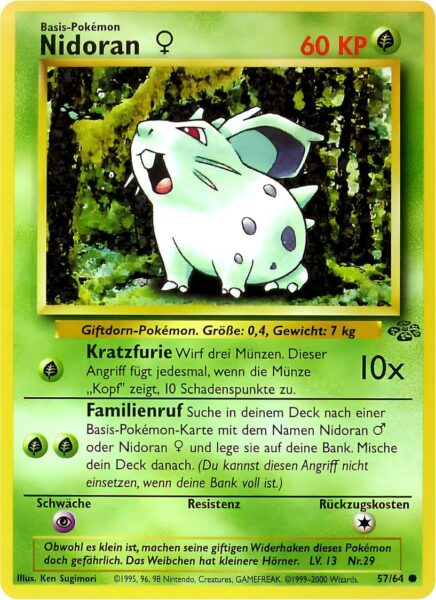 Nidoran-57-64-Dschungel-Pokemon-Karte-Deutsch-1999