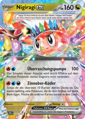 Nigiragi-ex-142-191-SSP-DE-Karmesin-Purpur-Stürmische-Funken-Stellar-Terakristall-Pokémon-Karte-Deutsch-TCG