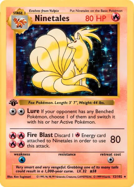 Ninetales-Vulnona_12-102_Basis-Base-Set_1st-First-Edition_Pokémon-Karte