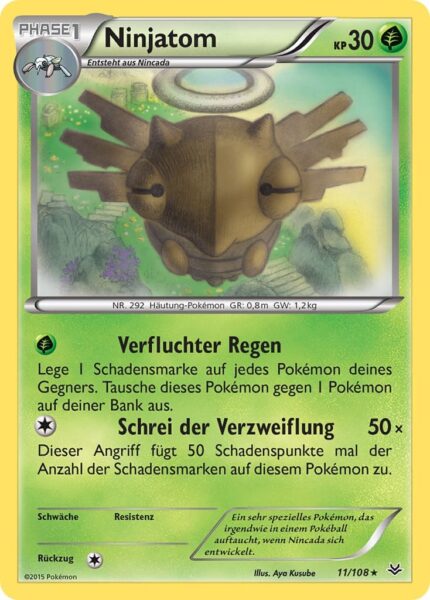 Ninjatom-11-108-XY-Drachenleuchten-Pokémon-Karte-Deutsch-TCG-Sammelkartenspiel