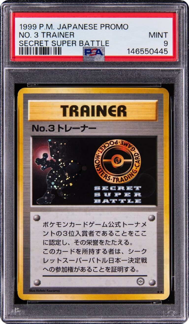 No.3-Trainer-1999-Secret-Super-Battle-Japanese-Promo-Pokémon-Karte-PSA-9