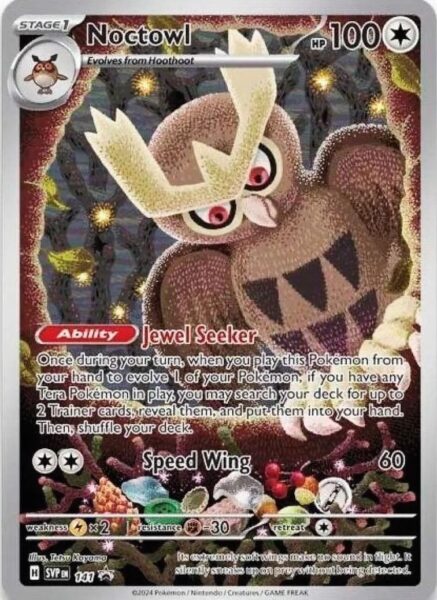 Noctowl-Noctuh-SVP-141-Stellar-Crown-ETB-Promo-Pokémon-Karte-Englisch
