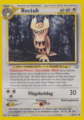 Noctuh_42-111_Neo-Genesis_Pokémon-Karte_Deutsch