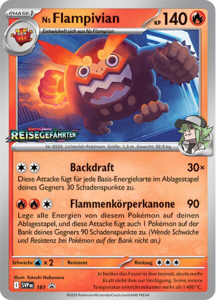 Ns-Flampivian-SVP-DE-181-Prerelease-Promo-Pokémon-Karte-Reisegefährten