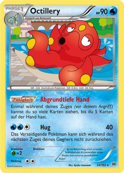 Octillery-33-162-XY-TURBOstart-Pokémon-Karte-Deutsch