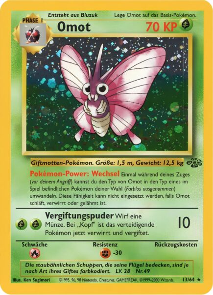 Omot-13-64-Dschungel-Holo-Pokemon-Karte-Deutsch