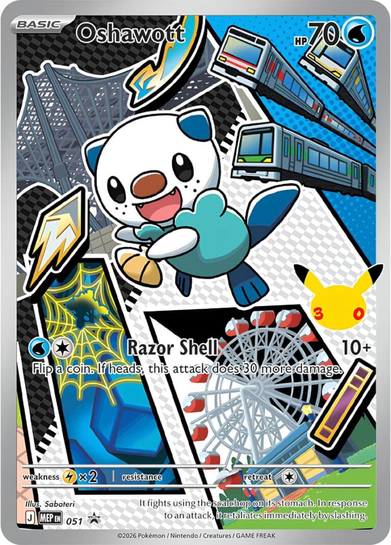 Oshawott-Ottaro-MEP-051-First-Partner-30th-Anniversary-Promo-Pokémon-Karte-Englisch