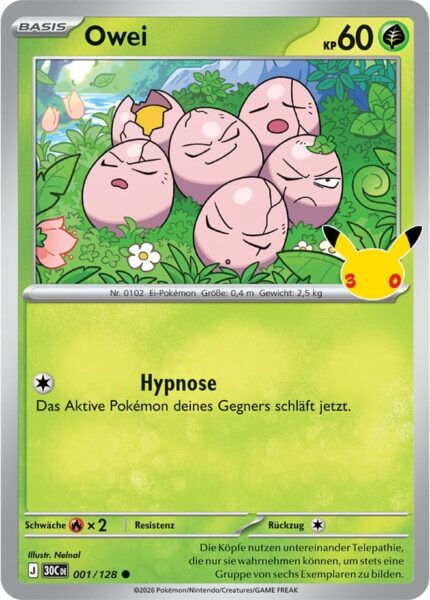 Owei-001-128-30C-30-Jahre-Jubiläum-30th-Celebration-Pokémon-Karte-Deutsch