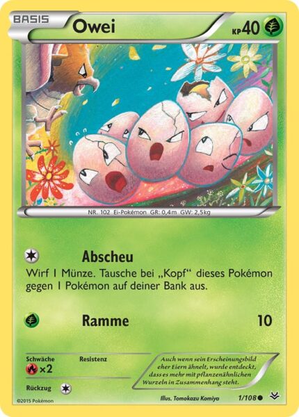 Owei-1-108-XY-Drachenleuchten-Pokémon-Karte-Deutsch-TCG-Sammelkartenspiel