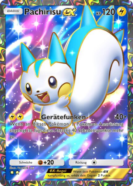 Pachirisu-ex-183-207-Kollision-von-Raum-und-Zeit-Pokémon-TCG-Sammelkartenspiel-Pocket-Full-Art-Karte