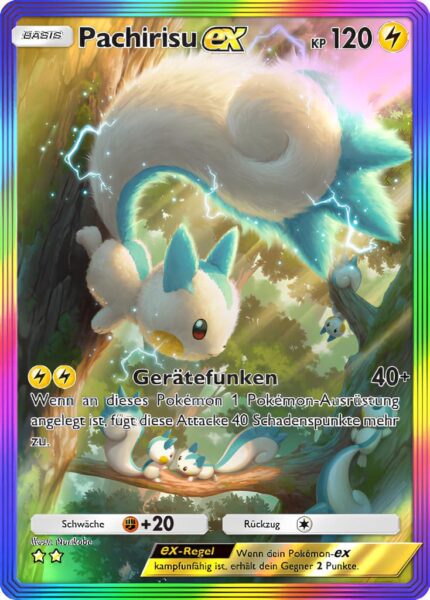 Pachirisu-ex-198-207-Kollision-von-Raum-und-Zeit-Pokémon-TCG-Sammelkartenspiel-Pocket-Special-Illustration-Rare-Karte