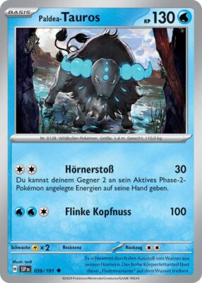 Paldea-Tauros-039-191-SSP-DE-Karmesin-Purpur-Stürmische-Funken-Pokémon-Karte-Deutsch-TCG