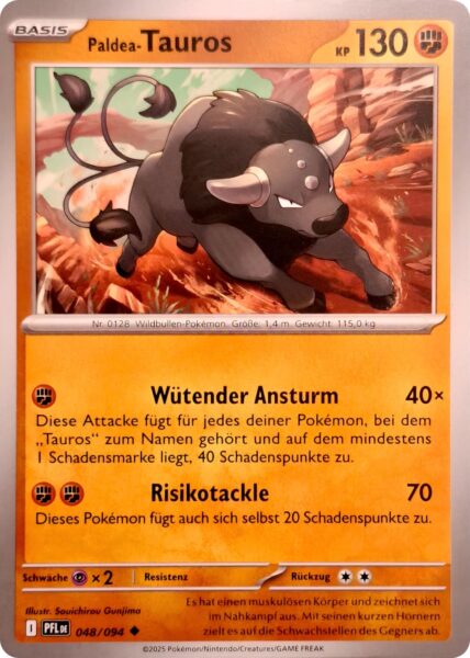 Paldea-Tauros-048-094-Fatale-Flammen-Pokémon-Karte-Deutsch