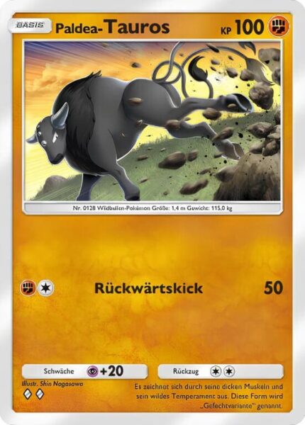 Paldea-Tauros-058-093-B2a-Wundervolles-Paldea-Pokémon-TCG-Sammelkartenspiel-Pocket-Karte-Deutch