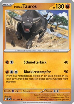 Paldea-Tauros-101-191-SSP-DE-Karmesin-Purpur-Stürmische-Funken-Pokémon-Karte-Deutsch-TCG