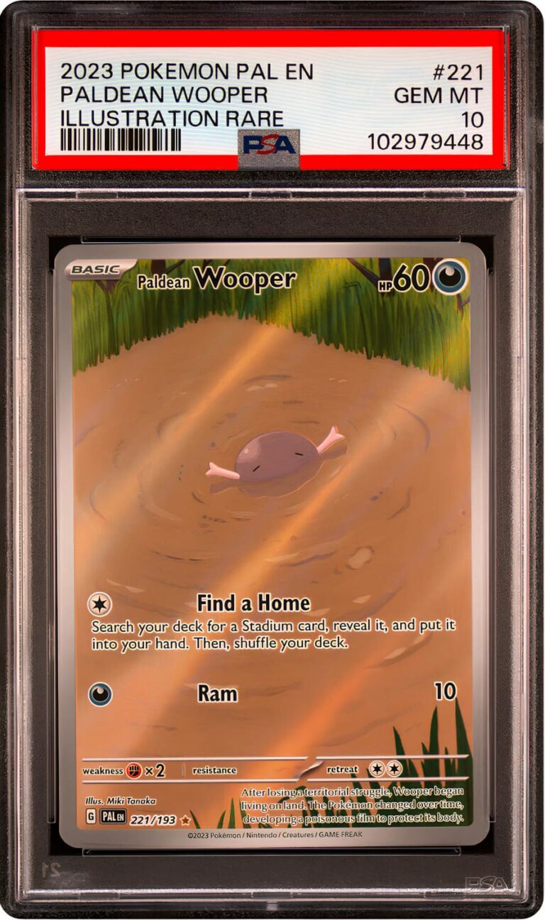 Paldean-Wooper-Paldea-Felino-221-193-Paldea-Evolved-PSA-10-Pokémon-Karte-Englisch