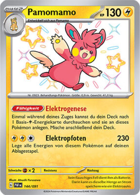 Pamomamo_144-091_PAF-DE_Shiny_Schillernd_Paldeas-Schicksale_Pokémon-Karte_Deutsch