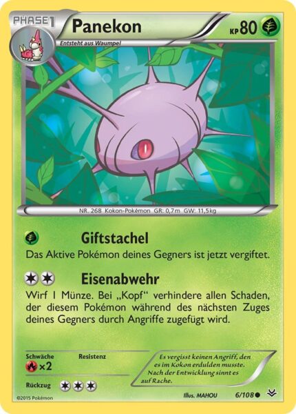 Panekon-6-108-XY-Drachenleuchten-Pokémon-Karte-Deutsch-TCG-Sammelkartenspiel