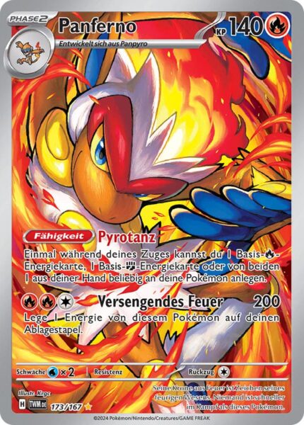 Panferno-173-167-Illustration-Rare-Maskerade-im-Zwielicht-Pokémon-Karte-TCG-Deutsch