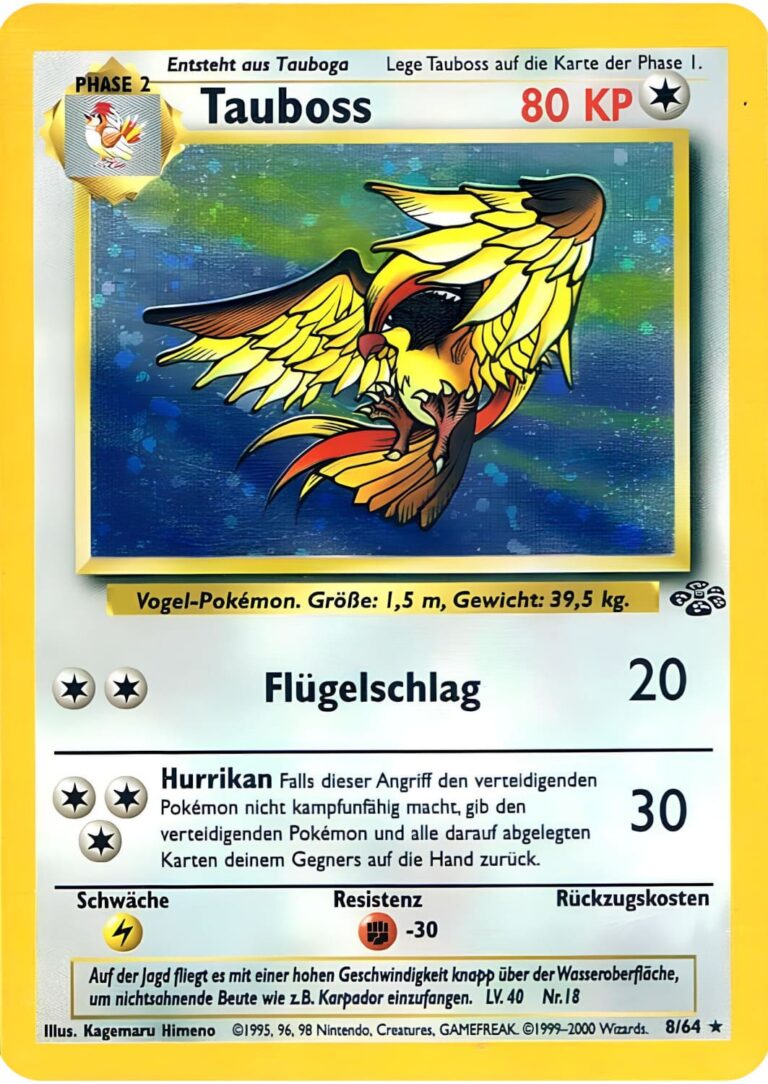 Tauboss-8-64-Dschungel-Holo-Pokemon-Karte-Deutsch